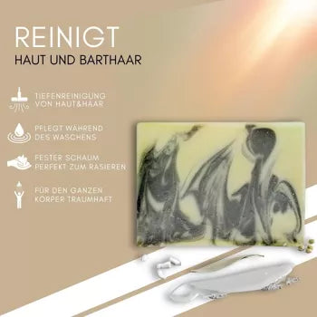 Bartseife Clean | Die Alternative zu Bartshampoo für Körper & Bart