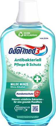 Odol med 3
Mundspülung antibakteriell Pflege & Schutz, 500 ml